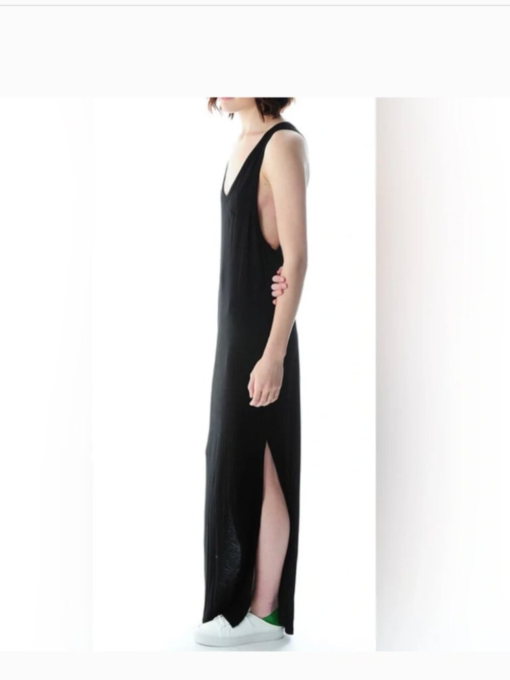 Like new T by Alexander Wang scoop neck long maxi T-shirt dress black XS